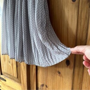 Smart‎ Set Pleated Mini Skirt Grey with White Polka Dots Cute Coquette Girl